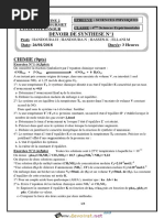 Devoir de Synthèse N°1 - Sciences Physiques - Bac Sciences Exp (2017-2018) MR Handoura Naceur PDF