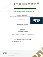 Formato para Anteproyecto Residencias Profesionales Julio 2019