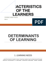 Determinants of Learning