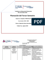 Planeación de Lenguaje y Alfabetización 2019 LEPE