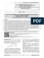 Quality Assessment of Different Brands of Paracetamol Tablets in Yemeni Market