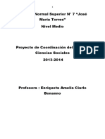 Proyecto de Coordinación Area Cs Sociales ENS 7