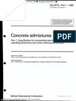 Concrete Admixtures: Specification For Accelerating Admixtures, Retarding Admixtures and Water Reducing Admixtures