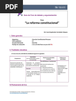 Guia de Foro de Debate y Argumentación - Constitucional Peruano