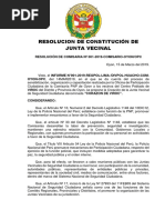 Resolucion de Constitución de JJ - VV Oyon