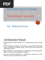 Electrical Power Systems: Synchronous Generator