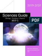 MYP5 M5 Sciences Guide 2019-2020