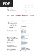 Generating JSON in APEX 5.0 - Explorer UK