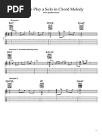 How To Play A Solo in Chord Melody