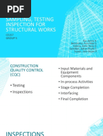 Sampling, Testing Inspection For Structural Works: CE157 Group 5