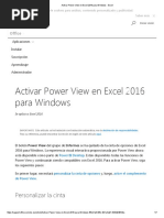 Activar Power View en Excel 2016 para Windows - Excel