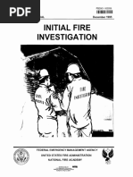 FEMA Initial Fire Investigation - Student Manual