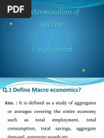 Determination of Income & Employment Powerpoint Presentation