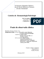 Fisa de Observatie Clinica Reumatologie Nefrologie