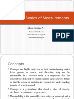 Variables Scales of Measurement