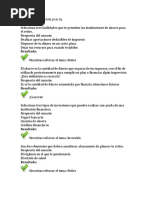 Curso de Educaciòn Financiera, Fundaciòn Eslim. Examen Con Respuestas