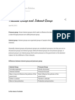 Pressure Group and Interest Group