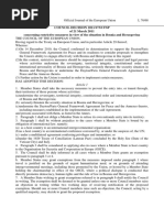 Council Decision 2011/173/Cfsp of 21 March 2011 Concerning Restrictive Measures in View of The Situation in Bosnia and Herzegovina