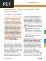 Management of Change - What Does A Good' System Look Like?