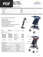 Maclaren Major Elite Push Chair Order Form