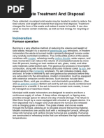 Solid-Waste Treatment and Disposal: Incineration