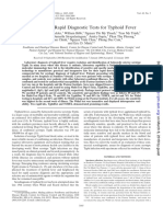 Evaluation of Rapid Diagnostic Tests For Typhoid Fever: Ournal of Linical Icrobiology