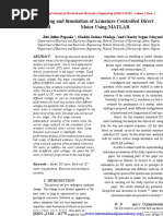 Modelling and Simulation of Armature-Controlled Direct Current Motor Using MATLAB