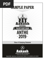 Aakash ANTHE Sample Paper Class For X