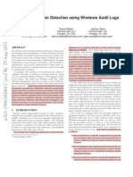 Malicious Behavior Detection Using Windows Audit Logs: Konstantin Berlin David Slater Joshua Saxe