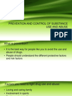 Prevention and Control of Substance Use and Abuse