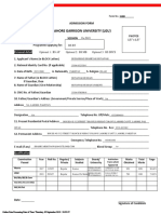 Lahore Garrison University (Lgu) : Admission Form