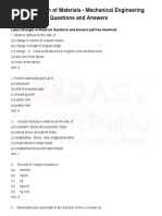 Strength of Material MCQ