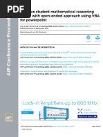 Improve Student Mathematical Reasoning Ability With Open-Ended Approach Using VBA For Powerpoint