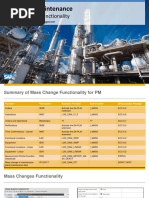 Mass Changes Functionality: SAP Plant Maintenance