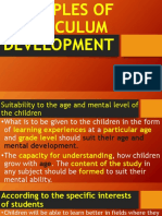 Principles of Curriculum Development 