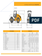 Self-Propelled Vibratory Roller - Vm75D/Vm75Pd: Static Dimensions Operating Data