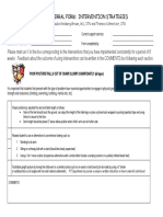 Ot Pre-Referral Form: Intervention Strategies: Poor Posture/ Falls Out of Chair/ Slumps Significantly (All Ages)