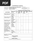 Housekeeping Schedule