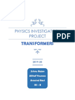 Transformers: Physics Investigatory Project