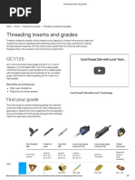 Threading Inserts and Grades