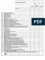 FOUNDATION Design Calculations Check List