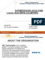 Diversified Portfolio-Analysis Using Machine Learning