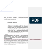 Effect of Attention, Relevance, Confidence, Satisfaction (ARCS) Model On Motivation and Learning Outcomes of Optics at SMAN 4 Banda Aceh