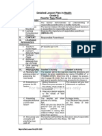 Detailed Lesson Plan in Health Grade 8 Quarter Two Week