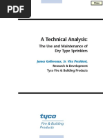 A Technical Analysis:: The Use and Maintenance of Dry Type Sprinklers