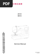 Service Manual Singer 9100 - 2010