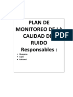 Plan de Monitoreo de La Calidad Del Ruido