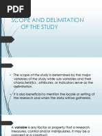 Scope and Delimitation