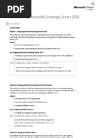 Administering Microsoft Exchange Server 2016: Course 20345 1A