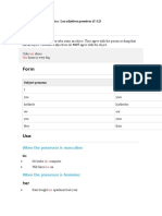 Presentación de Gramática: Los Adjetivos Posesivos (5 /12) : My Her